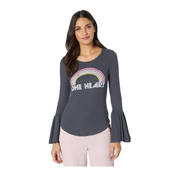 Chaser Tops - Chaser One Heart Long Bell Sleeve Top